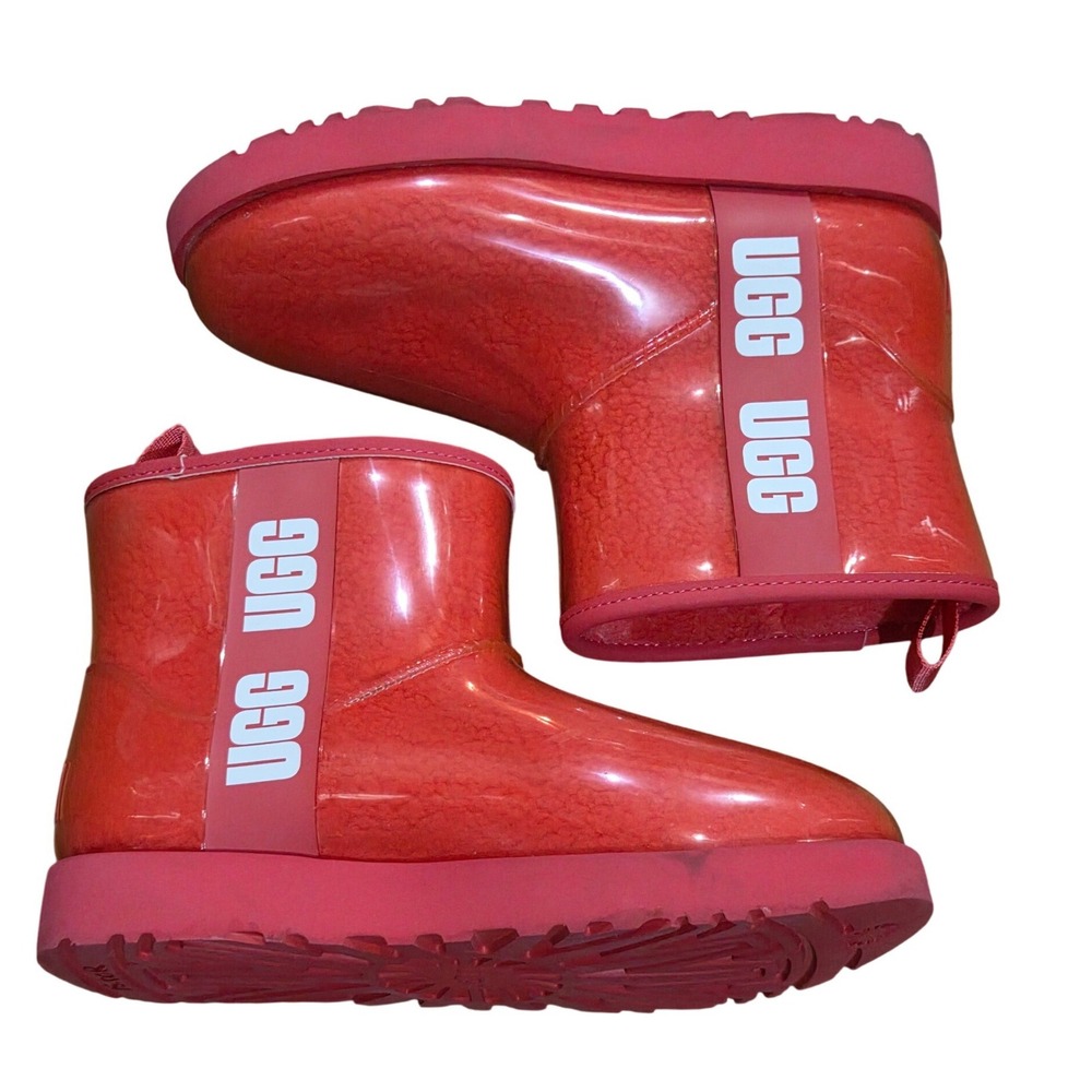 UGG Classic Clear Mini Rock Rose Pink Waterproof Ankle Boots Baddie Womens 8 Y2k